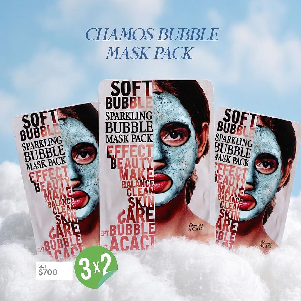 CHAMOS ACACI Sparkling  Bubble Mask Pack